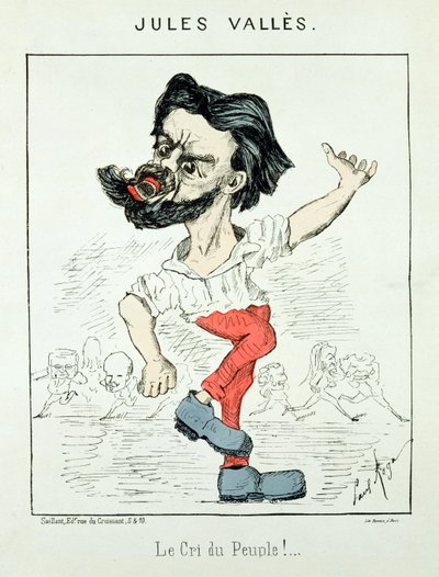 Karikatur von Jules Vallès von Paul Rega